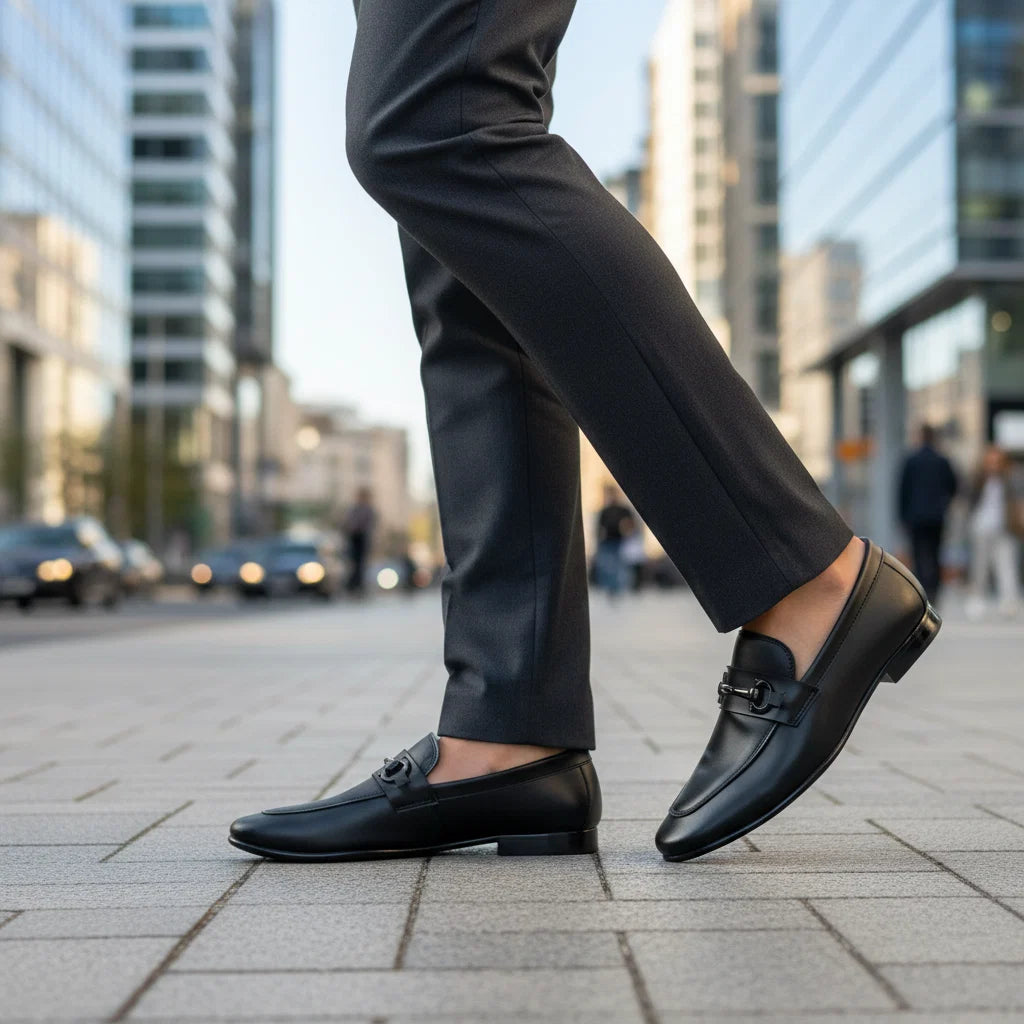 Men’s Premium Horsebit Formal Loafers – Black